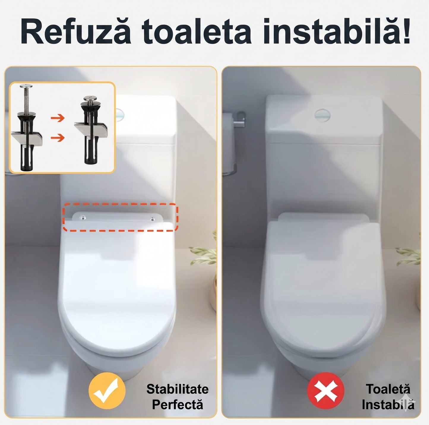 KIT fixare capac toaleta